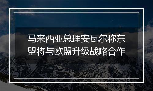 马来西亚总理安瓦尔称东盟将与欧盟升级战略合作