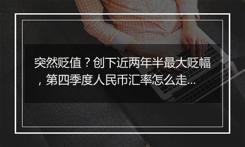 突然贬值?创下近两年半最大贬幅,第四季度人民币汇率怎么走?