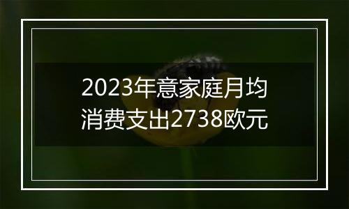 2023年意家庭月均消费支出2738欧元