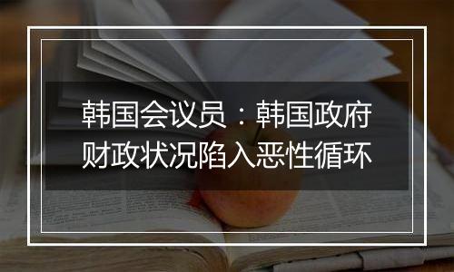 韩国会议员：韩国政府财政状况陷入恶性循环