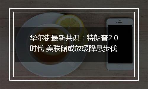 华尔街最新共识:特朗普2.0时代 美联储或放缓降息步伐