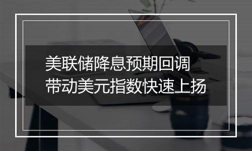 美联储降息预期回调 带动美元指数快速上扬