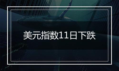 美元指数11日下跌