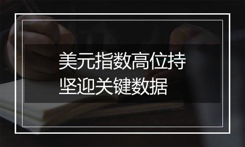 美元指数高位持坚迎关键数据