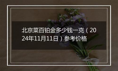 北京菜百铂金多少钱一克（2024年11月11日）参考价格