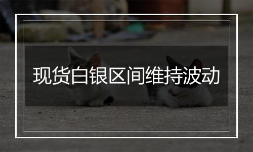 现货白银区间维持波动