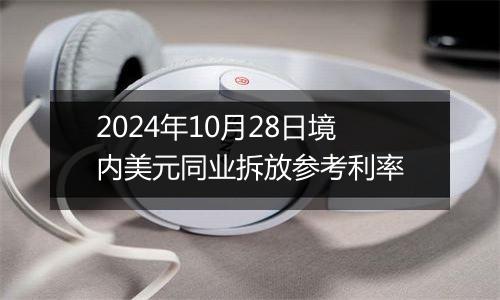 2024年10月28日境内美元同业拆放参考利率