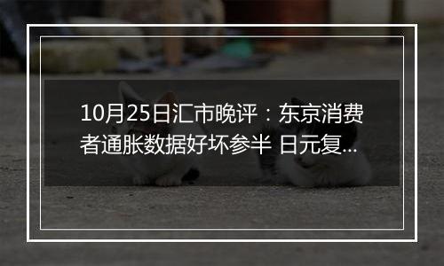 10月25日汇市晚评:东京消费者通胀数据好坏参半 日元复苏进程陷入停滞