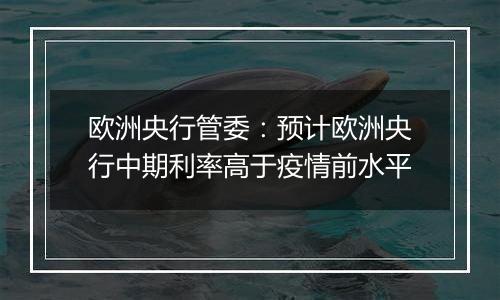 欧洲央行管委:预计欧洲央行中期利率高于疫情前水平