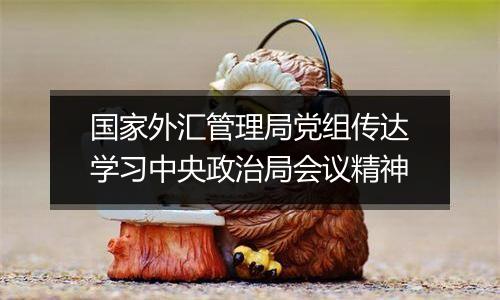 国家外汇管理局党组传达学习中央政治局会议精神