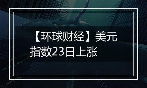 【环球财经】美元指数23日上涨