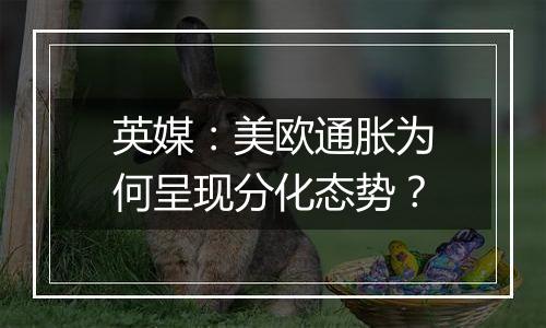 英媒:美欧通胀为何呈现分化态势?
