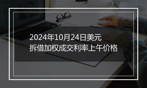 2024年10月24日美元拆借加权成交利率上午价格