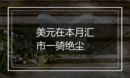 美元在本月汇市一骑绝尘