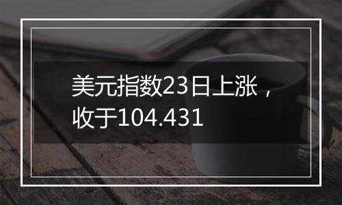 美元指数23日上涨,收于104.431