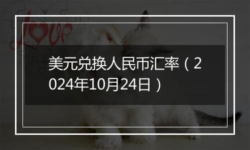 美元兑换人民币汇率(2024年10月24日)