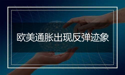 欧美通胀出现反弹迹象