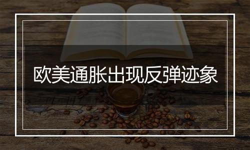 欧美通胀出现反弹迹象