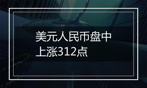 美元人民币盘中上涨312点