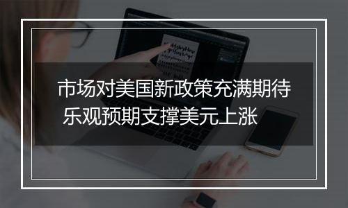 市场对美国新政策充满期待 乐观预期支撑美元上涨