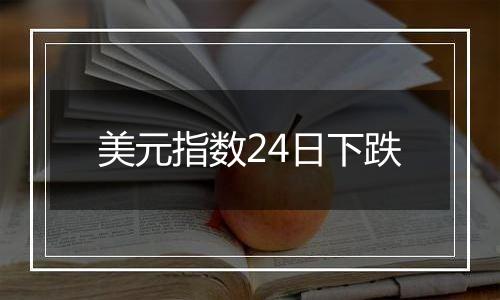 美元指数24日下跌