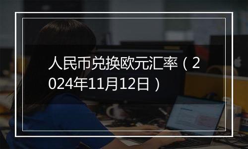 人民币兑换欧元汇率（2024年11月12日）