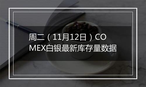 周二(11月12日)COMEX白银最新库存量数据