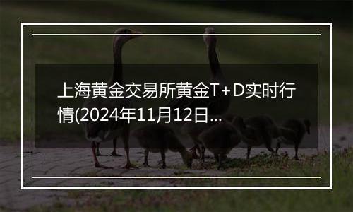 上海黄金交易所黄金T+D实时行情(2024年11月12日)