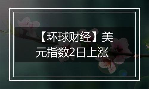 【环球财经】美元指数2日上涨