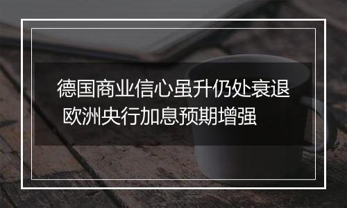 德国商业信心虽升仍处衰退 欧洲央行加息预期增强