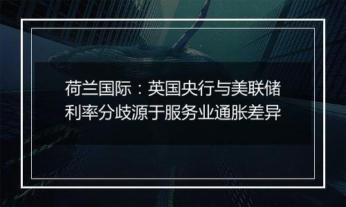荷兰国际:英国央行与美联储利率分歧源于服务业通胀差异