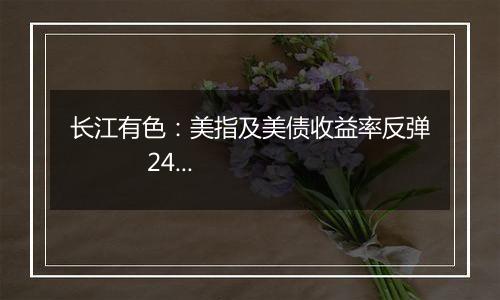 长江有色:美指及美债收益率反弹 24日镍价或小跌