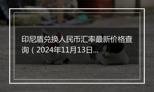 印尼盾兑换人民币汇率最新价格查询(2024年11月13日)