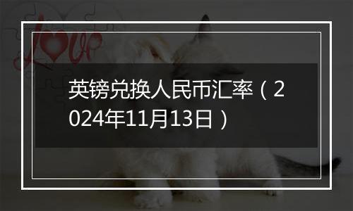 英镑兑换人民币汇率（2024年11月13日）