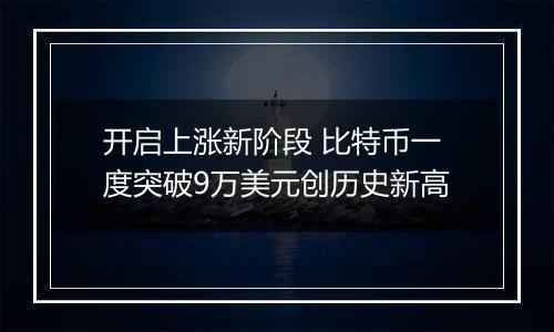 开启上涨新阶段 比特币一度突破9万美元创历史新高