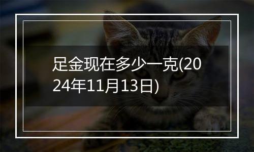 足金现在多少一克(2024年11月13日)