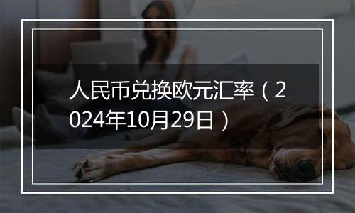 人民币兑换欧元汇率（2024年10月29日）