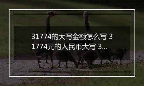 31774的大写金额怎么写 31774元的人民币大写 31774元的数字大写