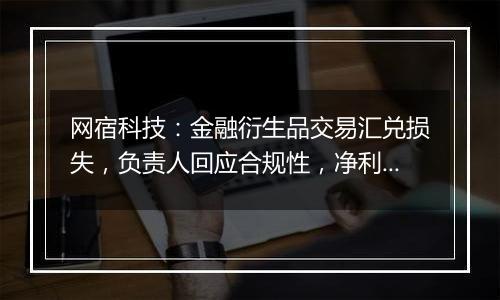 网宿科技:金融衍生品交易汇兑损失,负责人回应合规性,净利润增长22.99%