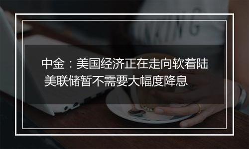 中金:美国经济正在走向软着陆 美联储暂不需要大幅度降息