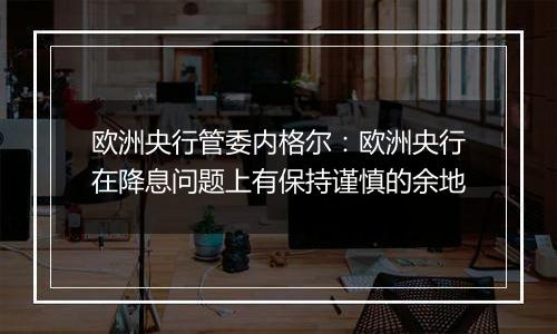 欧洲央行管委内格尔:欧洲央行在降息问题上有保持谨慎的余地