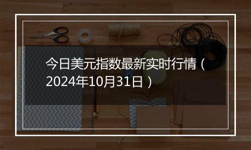 今日美元指数最新实时行情(2024年10月31日)