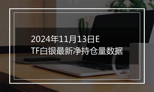2024年11月13日ETF白银最新净持仓量数据