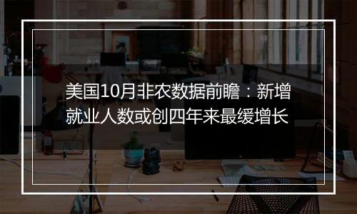 美国10月非农数据前瞻:新增就业人数或创四年来最缓增长