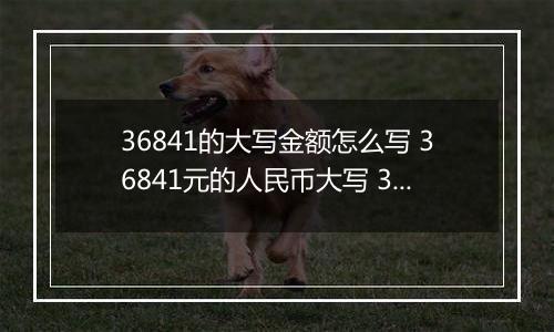 36841的大写金额怎么写 36841元的人民币大写 36841元的数字大写