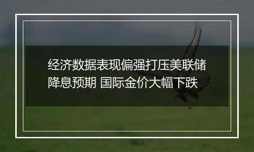 经济数据表现偏强打压美联储降息预期 国际金价大幅下跌