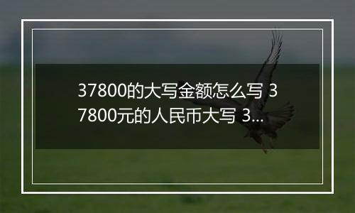 37800的大写金额怎么写 37800元的人民币大写 37800元的数字大写