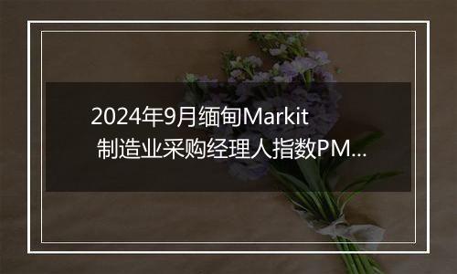 2024年9月缅甸Markit 制造业采购经理人指数PMI为48.4,前月为45.5