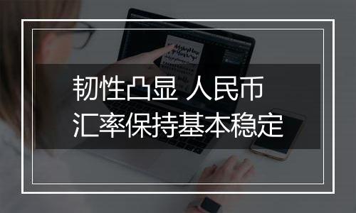 韧性凸显 人民币汇率保持基本稳定