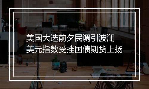美国大选前夕民调引波澜 美元指数受挫国债期货上扬